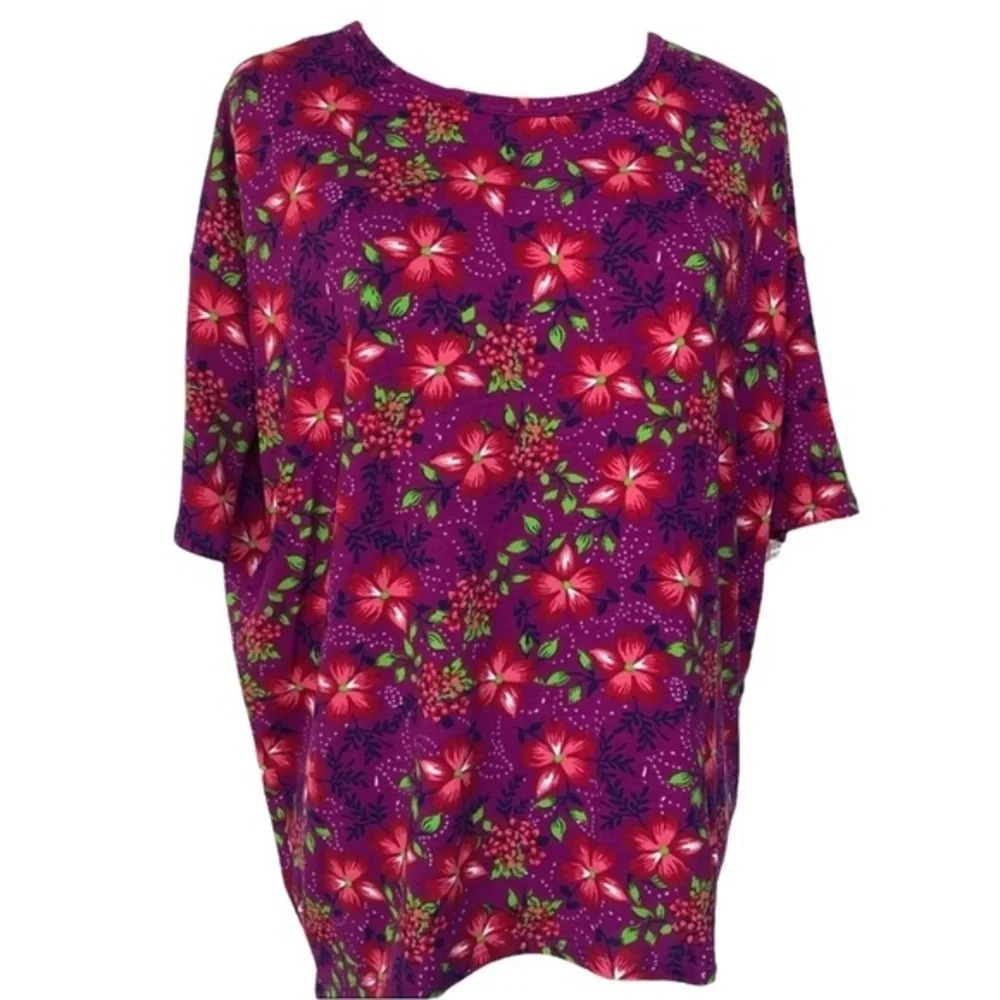 LULAROE Irma Floral Hi-low top Size XS